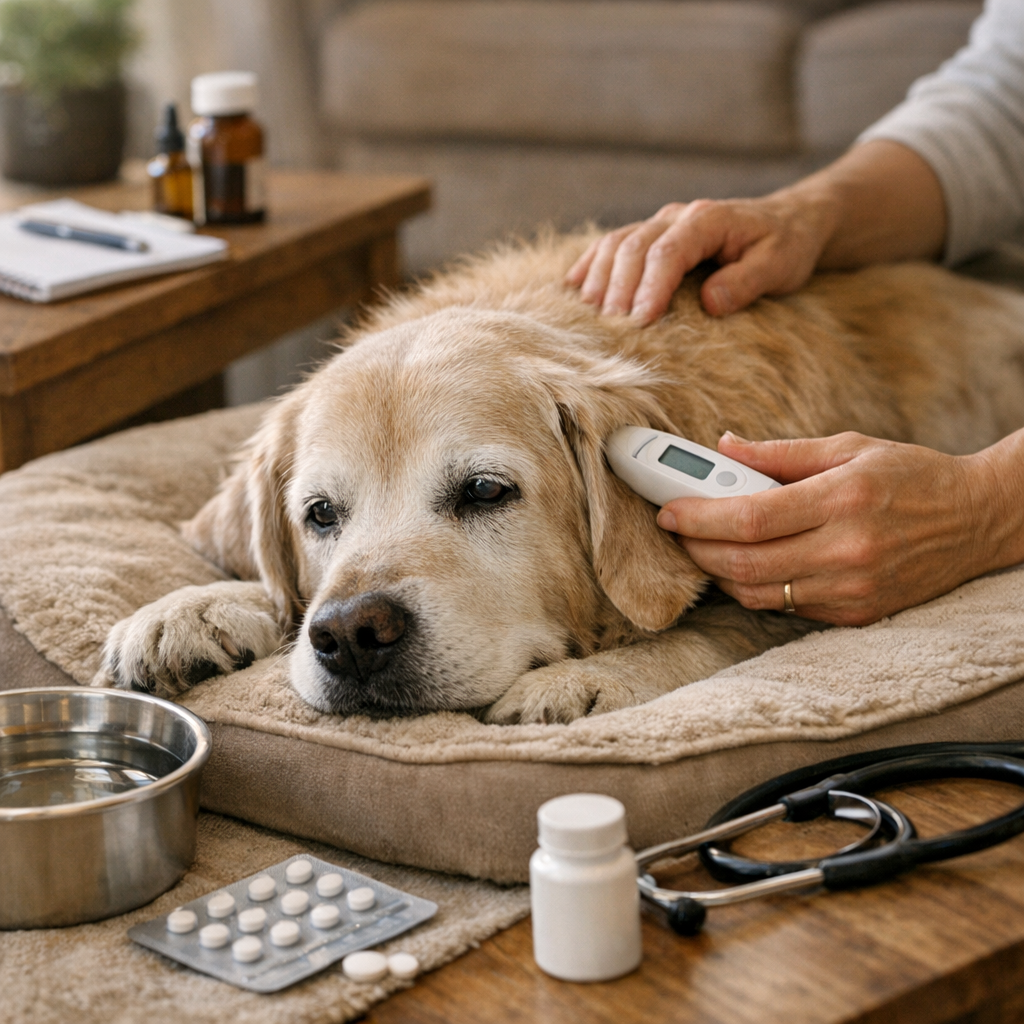 Que surveiller chez un vieux chien pendant le traitement ?