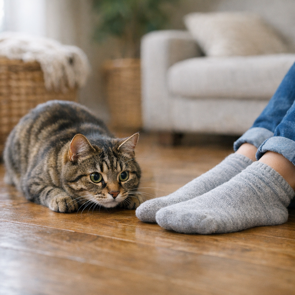 Pourquoi votre chat mordille les pieds et comment réagir ?