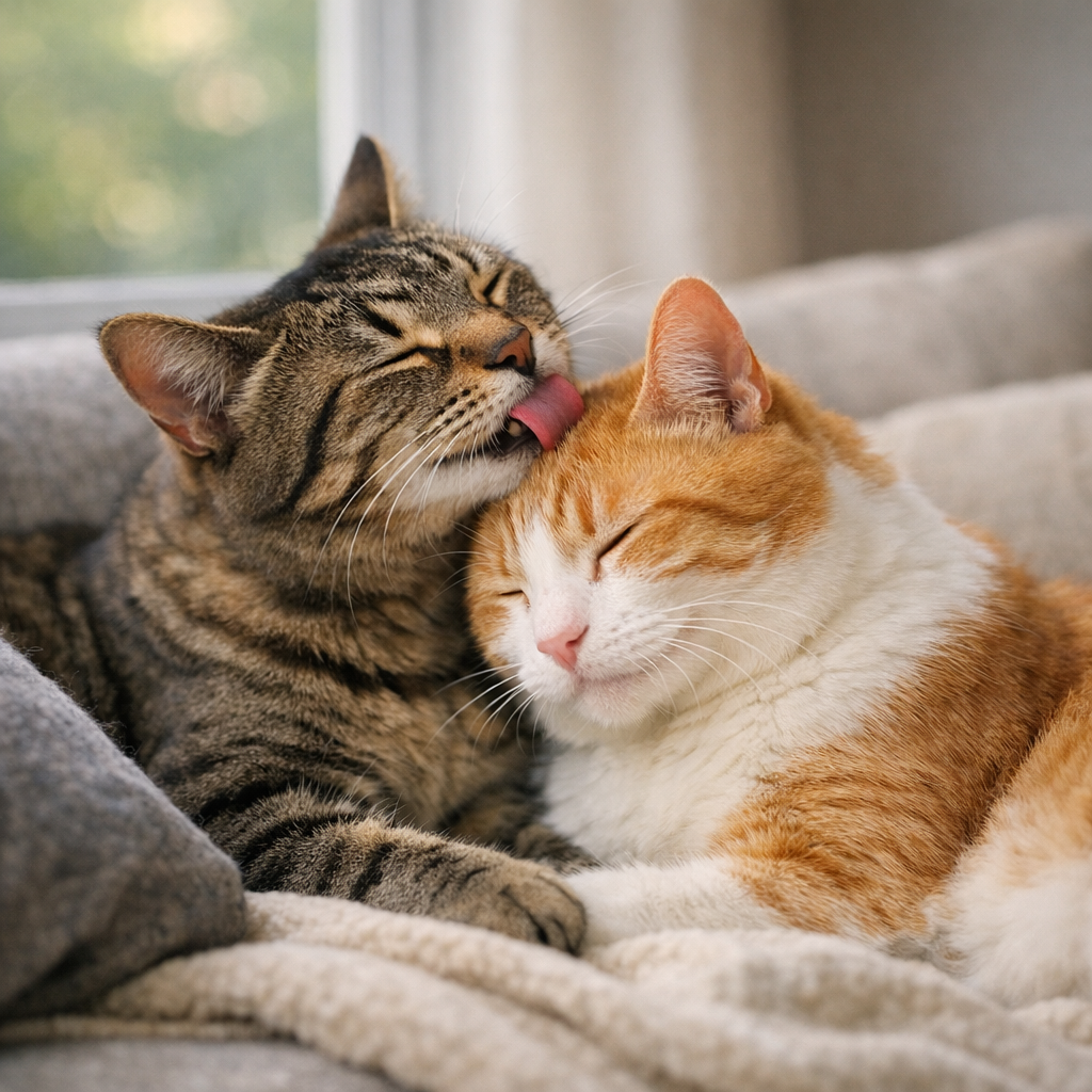 Pourquoi les chats qui se lèchent entre eux agissent-ils ainsi ?