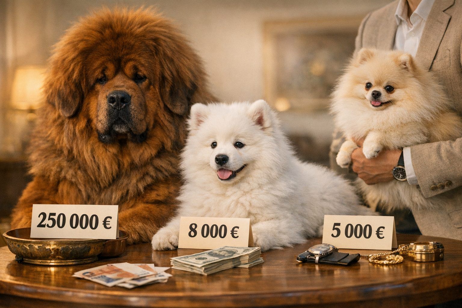 Comment interpréter les prix des chiens les plus chers&nbsp; ?