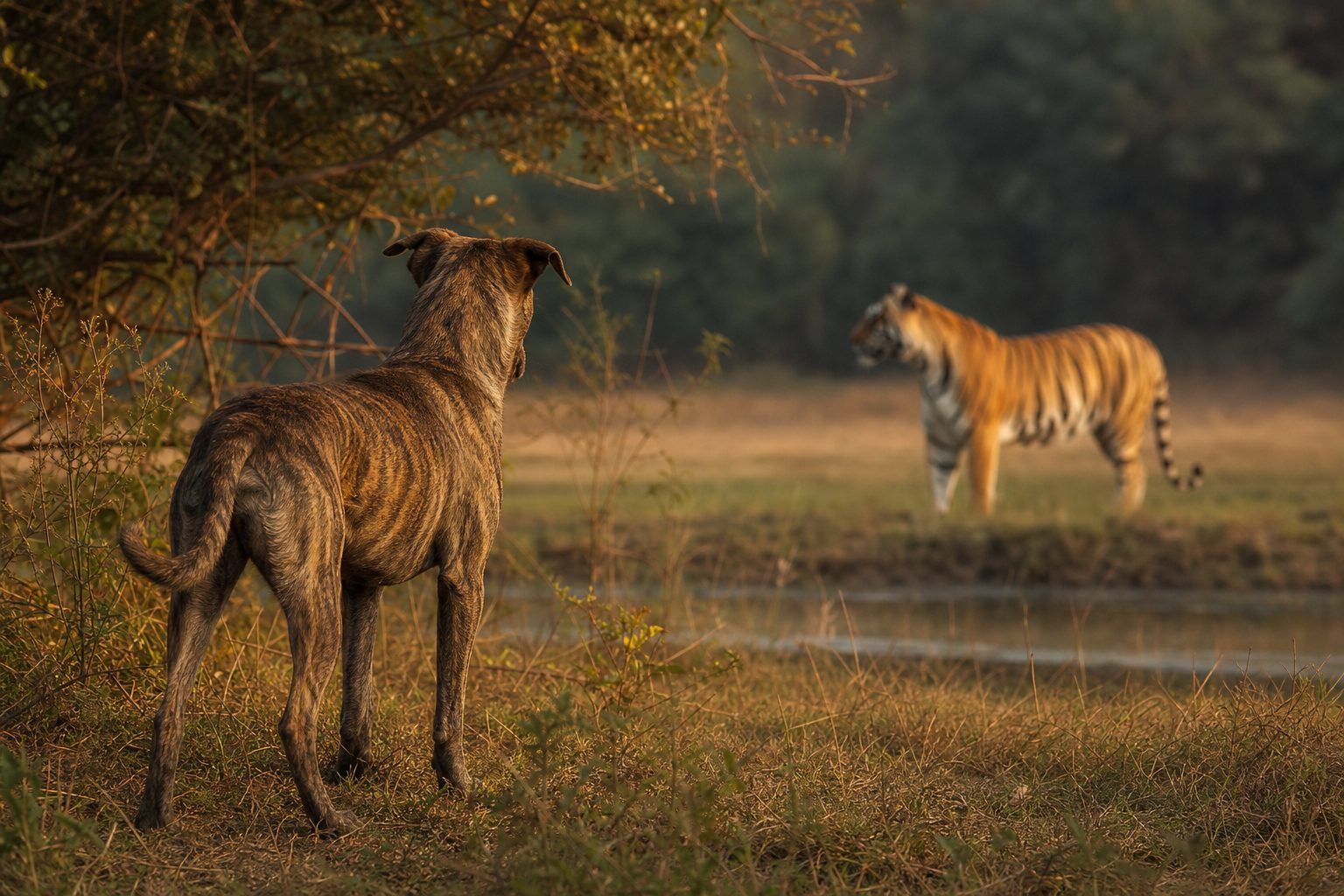 Un chien peut-il tenir en respect un tigre ?