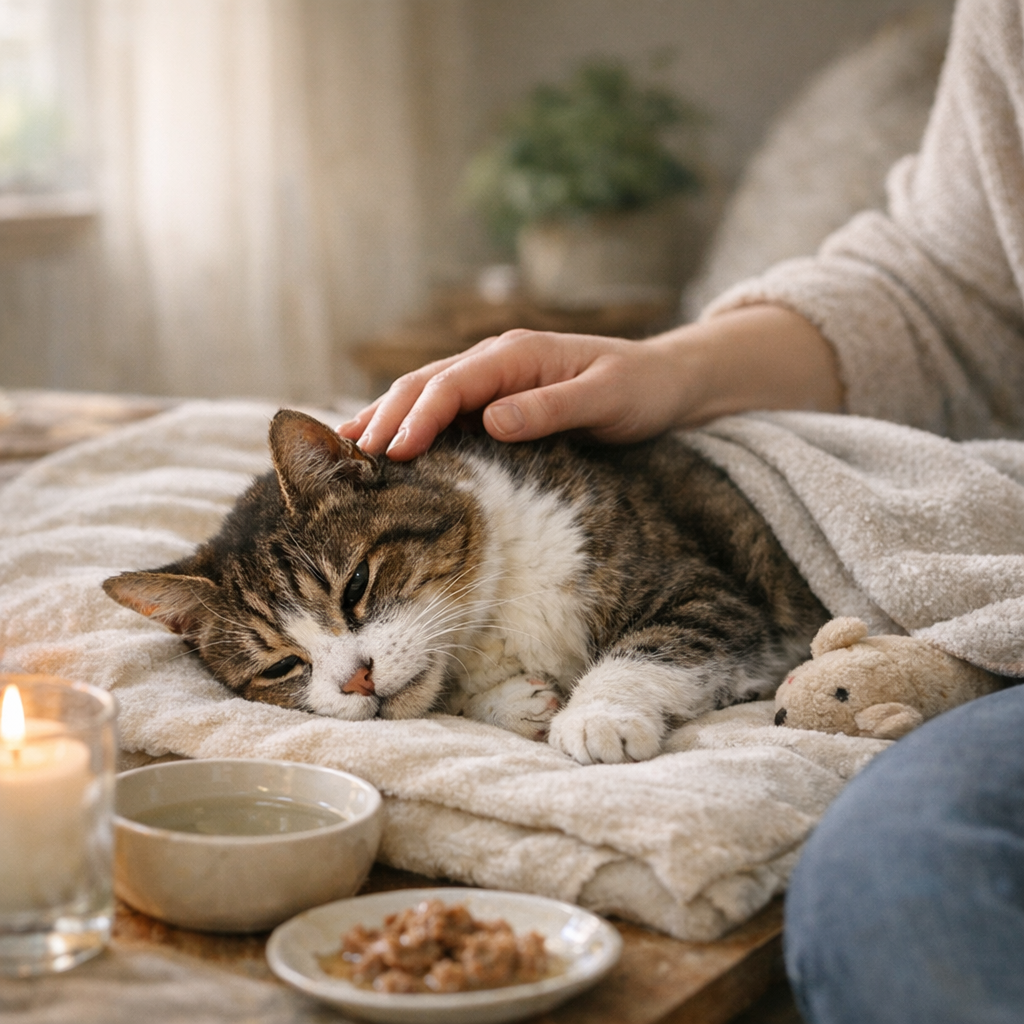 Que faire pour accompagner un chat en fin de vie à la maison&nbsp;?