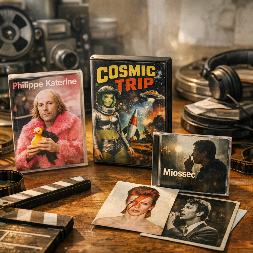 Filmographie repère : Philippe Katerine, Cosmic Trip, Miossec, David Bowie