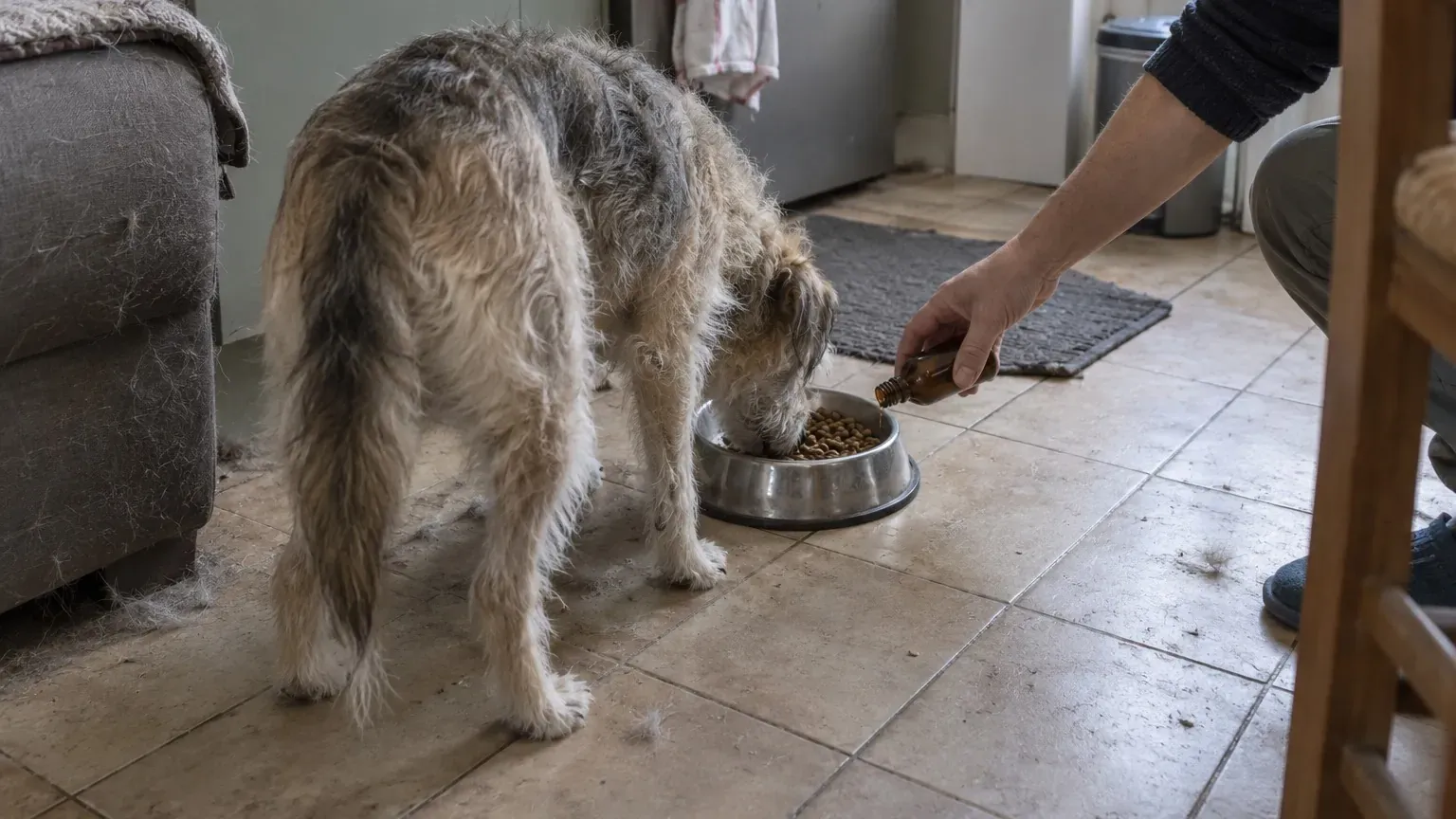 Huile de saumon et chute de poils : pourquoi elle ne stoppe pas la mue, et ce que recommande le vétérinaire