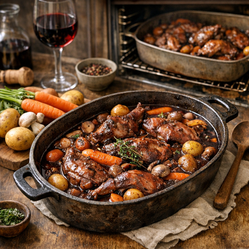 Variantes : carottes, champignons, pommes de terre ou cuisson au four