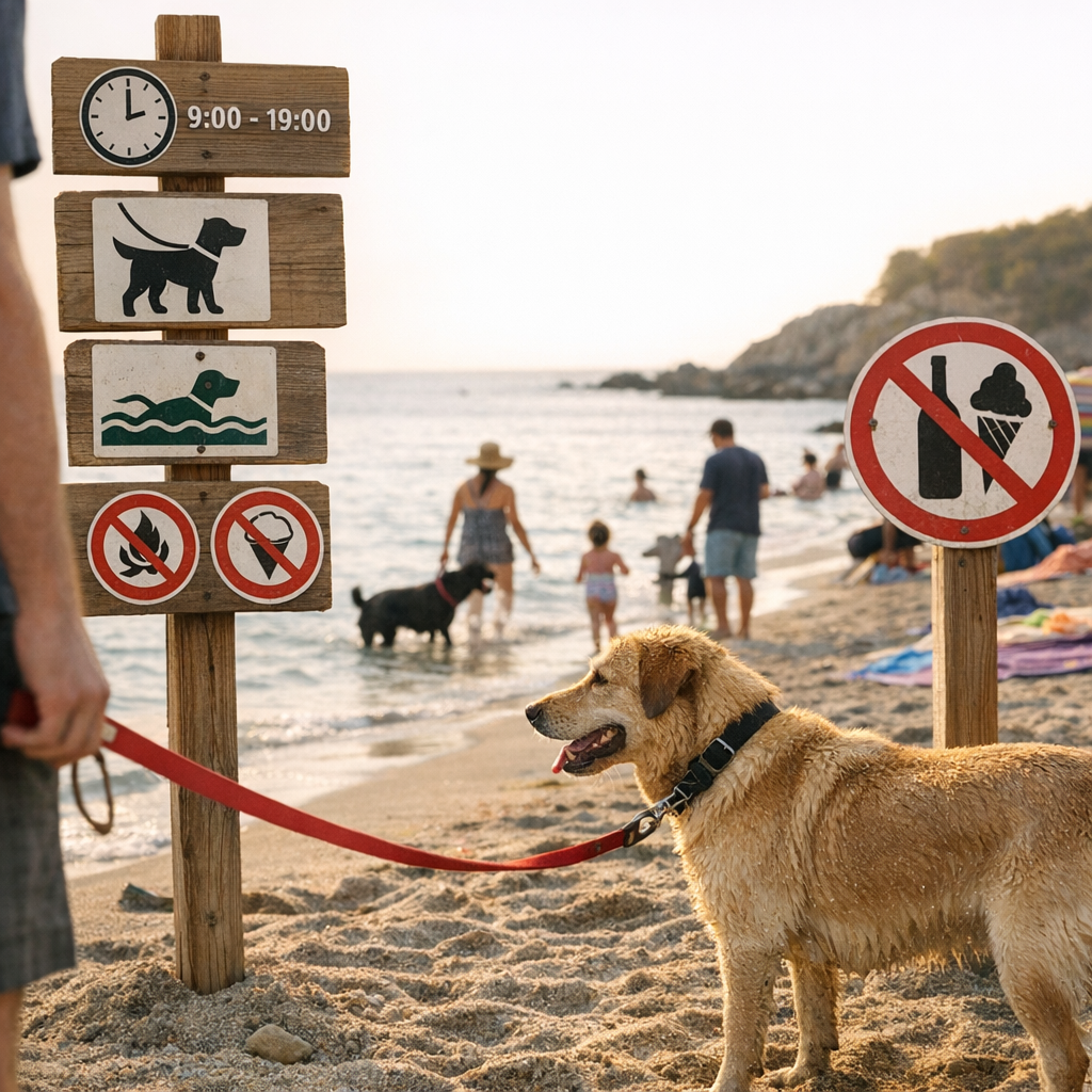 Règles sur place&nbsp;: laisse, horaires, baignade et interdictions