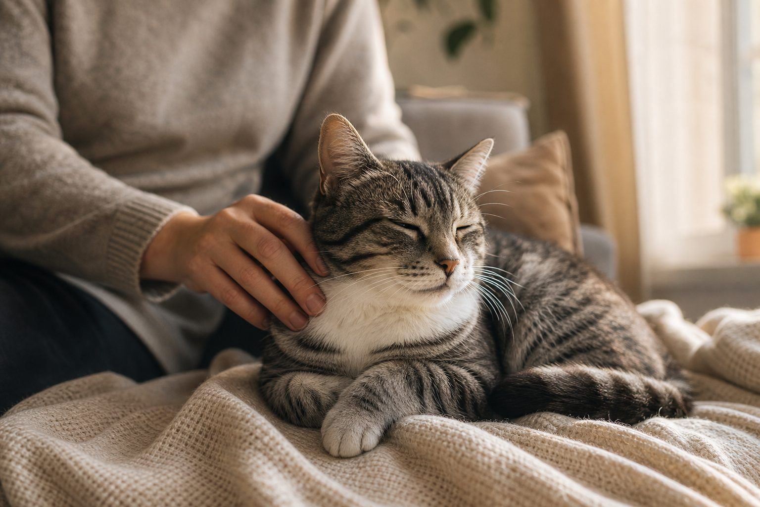 Lire le ronronnement avec le reste du langage corporel du chat