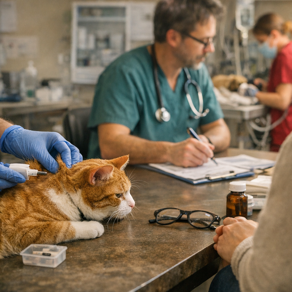 Combien prévoir : puce chat, consultation et frais d’urgence