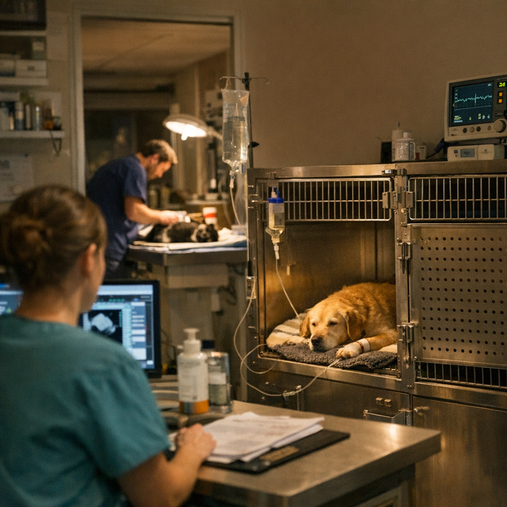 Comment se passe une nuit chez le vétérinaire ?